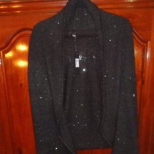 GRW BLACK SEQUIN SWEATER SIZE XL